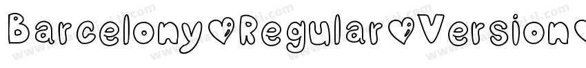 Barcelony Regular Version Version 1字体转换